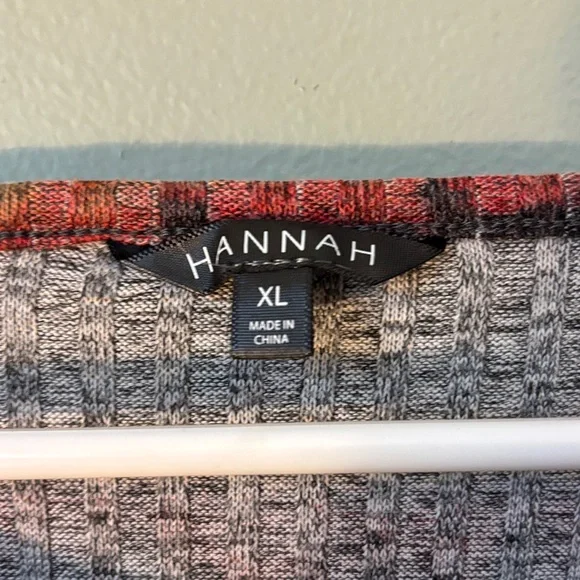 Hannah Fall Colored Striped Bell Wrist Long Sleeve Sweater Size XL - Picture 4 of 6